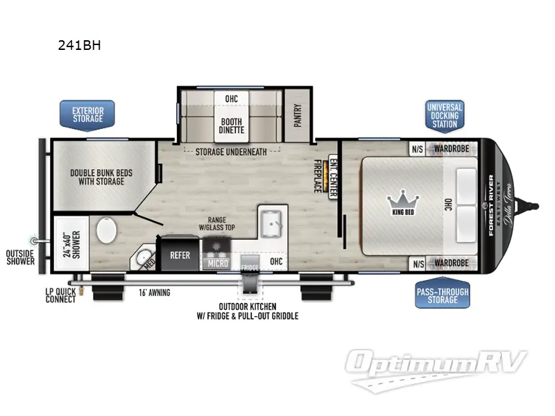 2026 East To West Della Terra 241BH Floorplan Photo