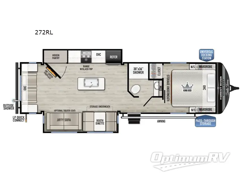 2026 East To West Della Terra 272RL RV Floorplan Photo