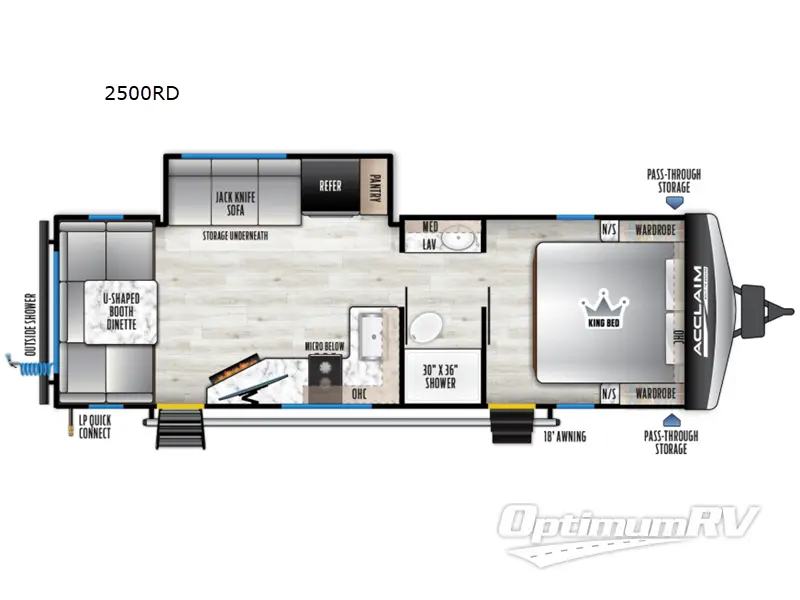 2026 East To West Acclaim 2500RD Floorplan Photo