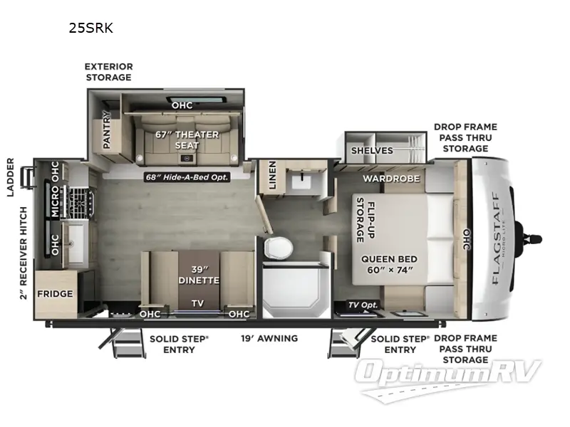 2026 Forest River Flagstaff Micro Lite 25SRK Floorplan Photo