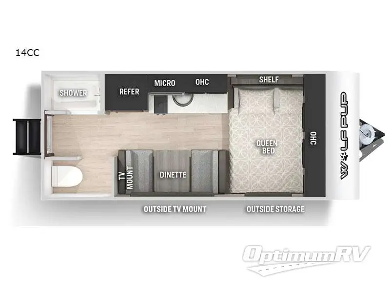 2022 Forest River Cherokee Wolf Pup 14CC RV Floorplan Photo