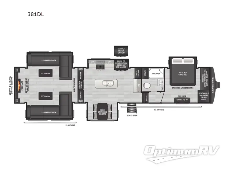 2026 Keystone Alpine Avalanche Edition 381DL Floorplan Photo