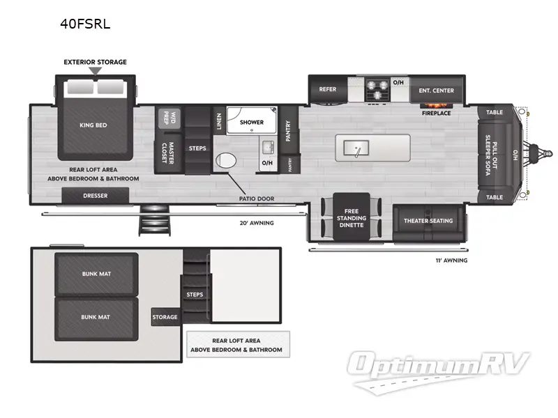 2025 Keystone Residence 40FSRL RV Floorplan Photo