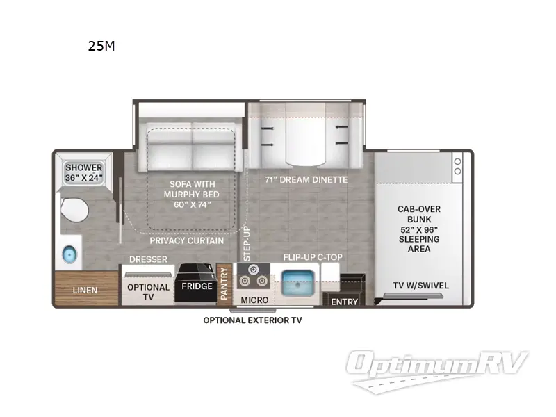 2023 Thor Four Winds 25M RV Floorplan Photo