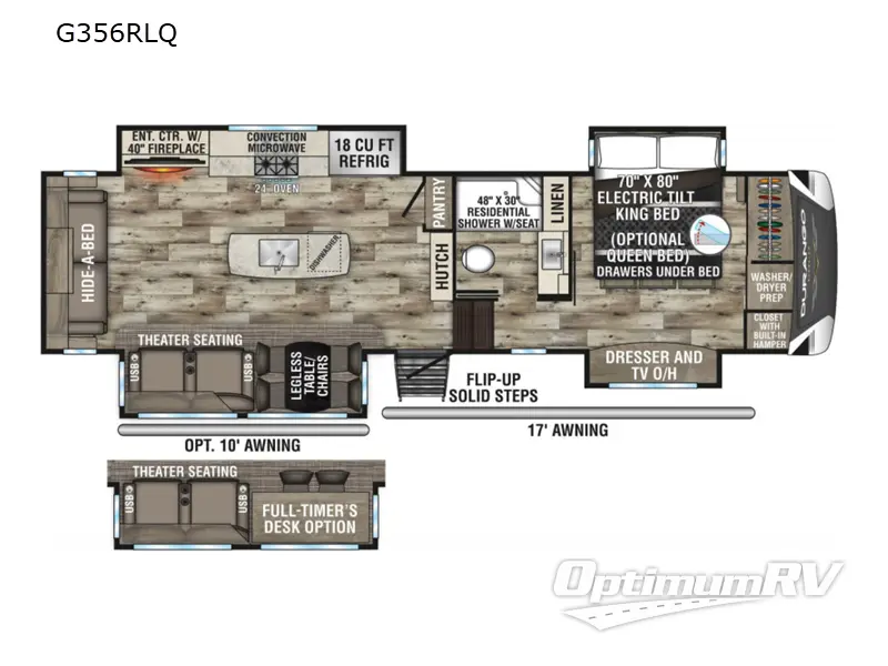 2022 KZ Durango Gold G356RLQ Floorplan Photo