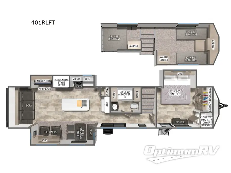 2026 Forest River Puma Vista 401RLFT Floorplan Photo
