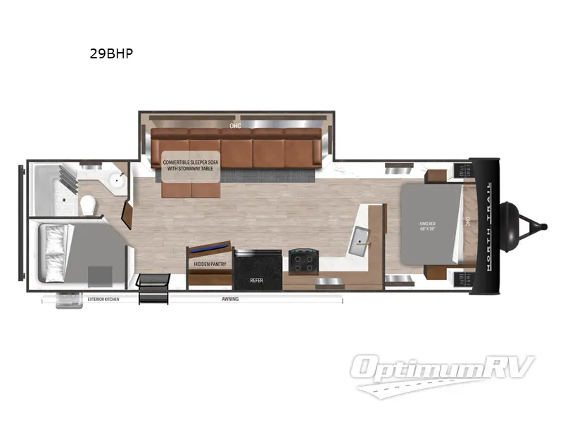 2024 Heartland North Trail 29BHP RV Floorplan Photo