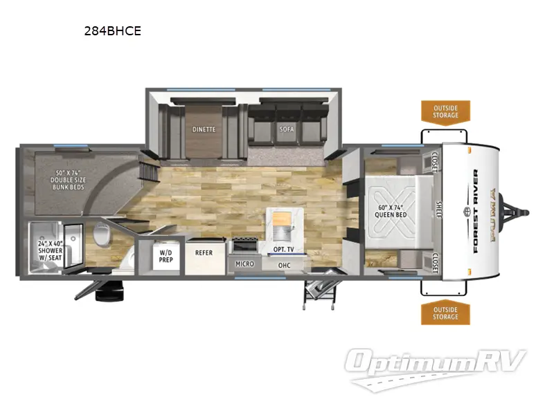 2026 Forest River Puma Camping Edition 284BHCE Floorplan Photo
