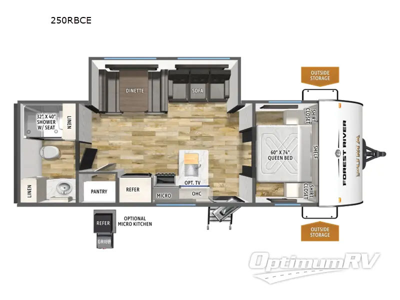 2026 Forest River Puma Camping Edition 250RBCE Floorplan Photo