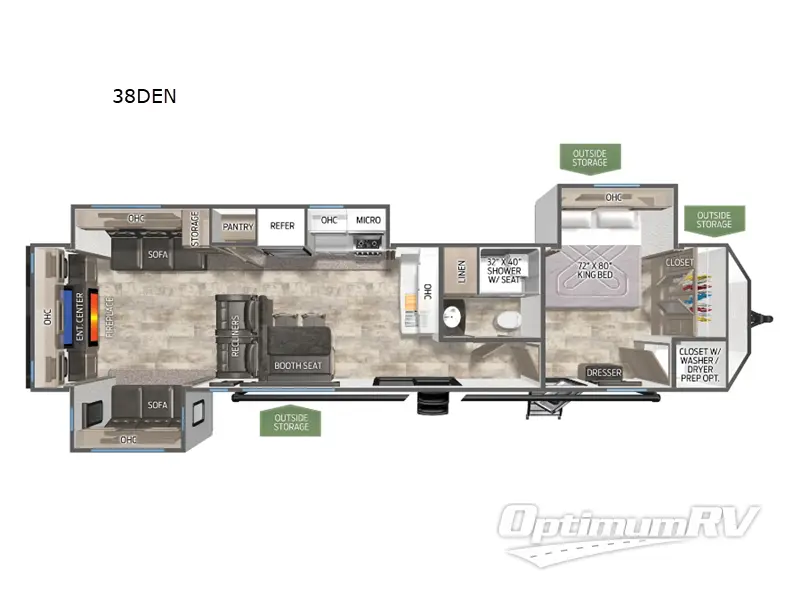 2026 Forest River Puma Vista 38DEN Floorplan Photo