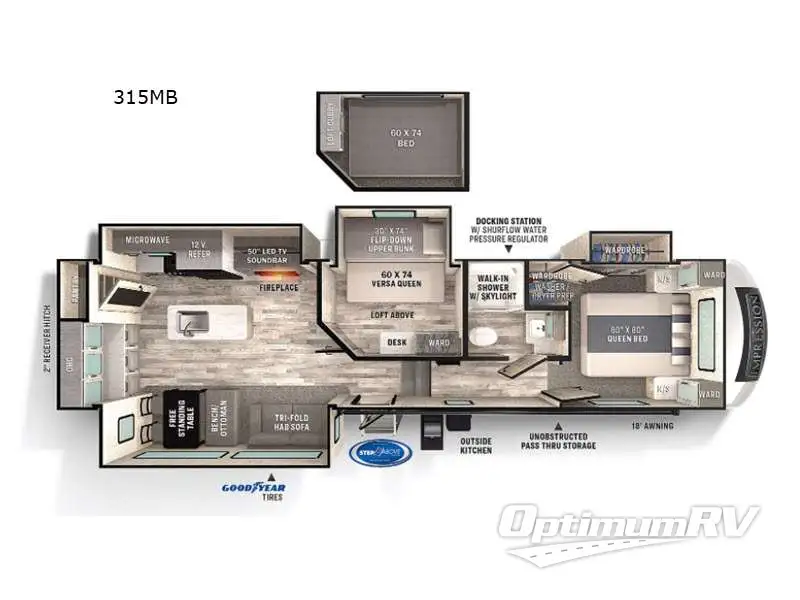 2021 Forest River Impression 315MB RV Floorplan Photo