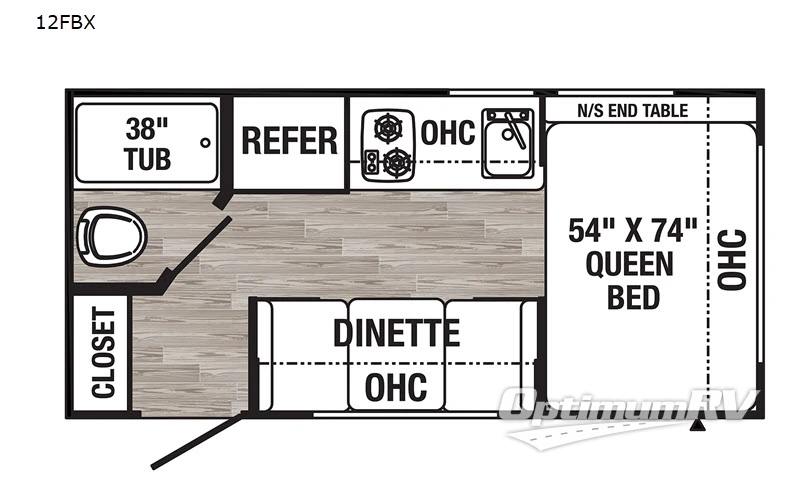 2020 Palomino Puma Ultra Lite 12FBX RV Floorplan Photo
