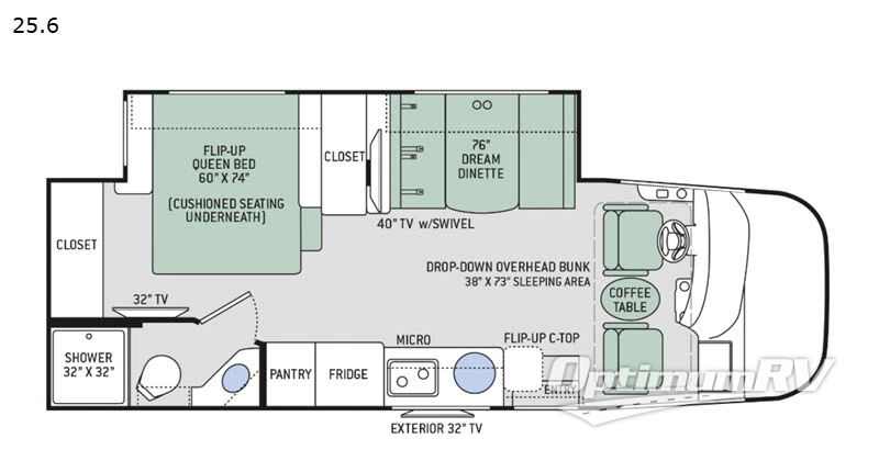 2019 Thor Vegas 25.6 RV Floorplan Photo
