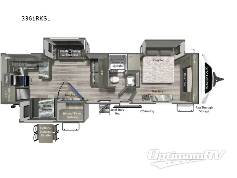 2024 Dutchmen Kodiak Ultimate 3361RKSL RV Floorplan Photo
