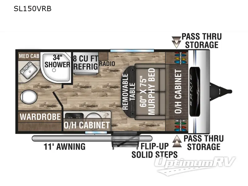 2023 Venture Sonic Lite SL150VRB RV Floorplan Photo