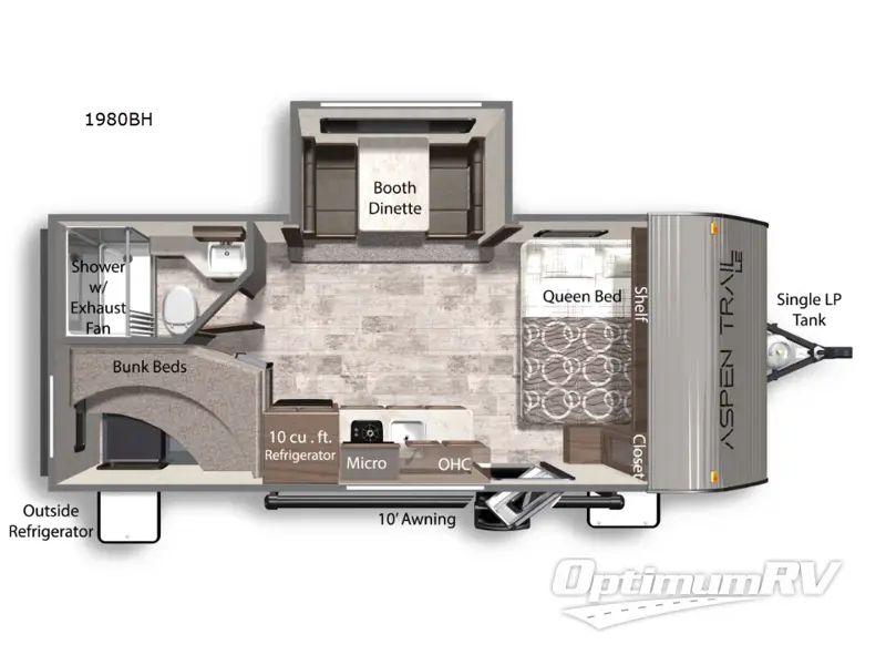 2024 Dutchmen Aspen Trail Mini 1980BH RV Floorplan Photo