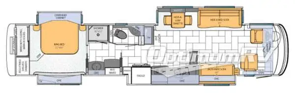 2013 Newmar Essex 4542 RV Floorplan Photo