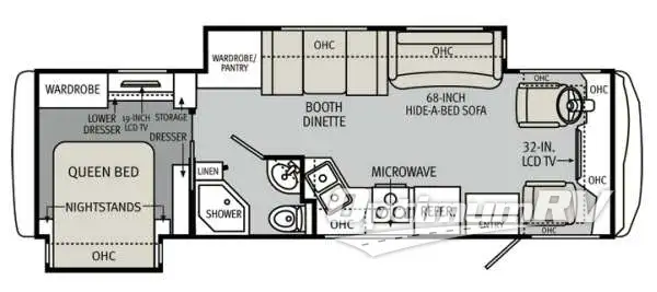 2013 Monaco LaPalma 30 WBD RV Floorplan Photo