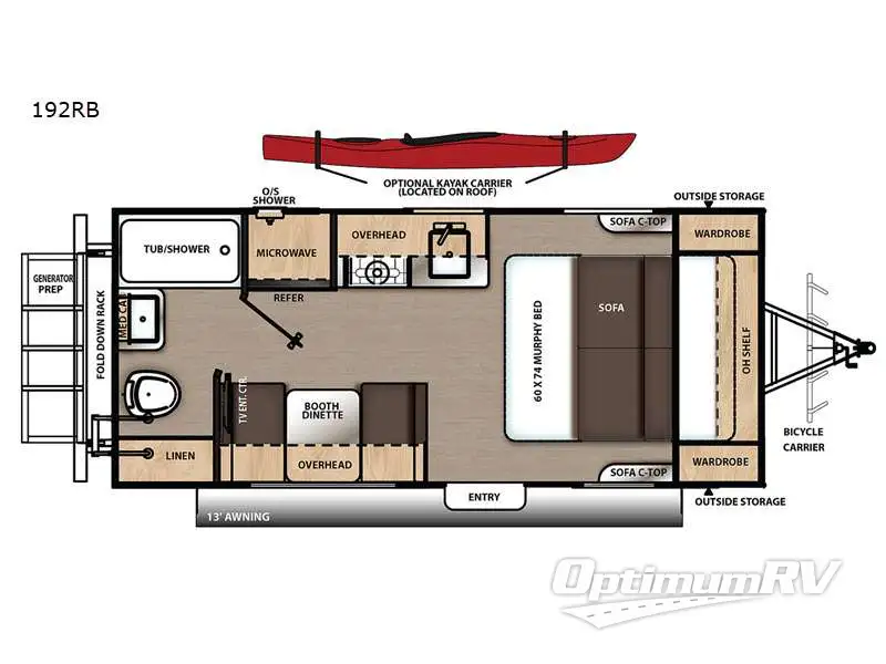 2021 Coachmen Catalina Expedition 192RB RV Floorplan Photo
