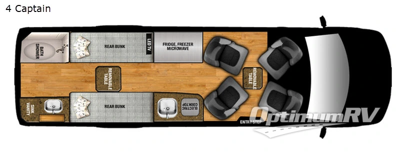 2018 Regency Xalta 4 Captain RV Floorplan Photo