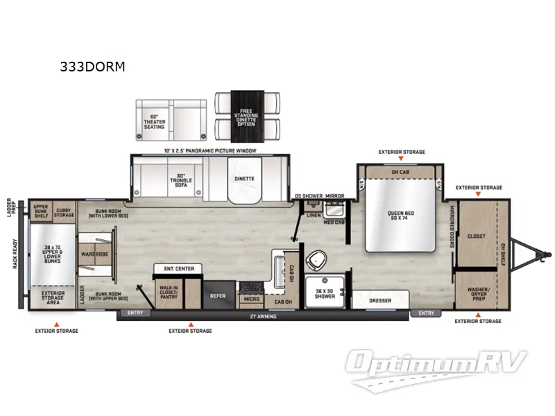 2026 Coachmen Catalina Legacy Edition 333DORM RV Floorplan Photo
