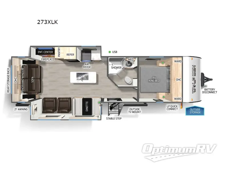 2026 Forest River Cherokee Wolf Den 273XLK RV Floorplan Photo