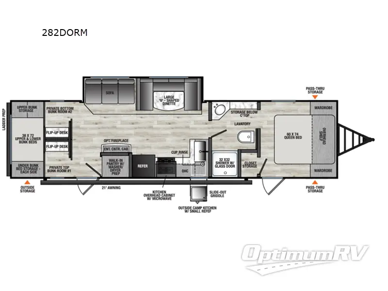 2026 Coachmen Clipper 6K Series 282DORM RV Floorplan Photo