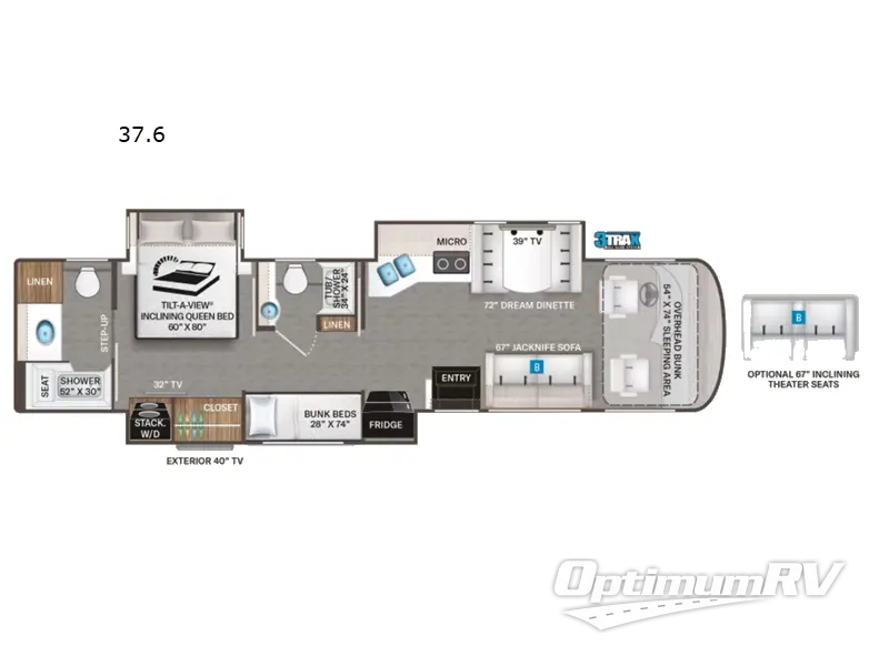 2023 Thor Palazzo 37.6 RV Floorplan Photo