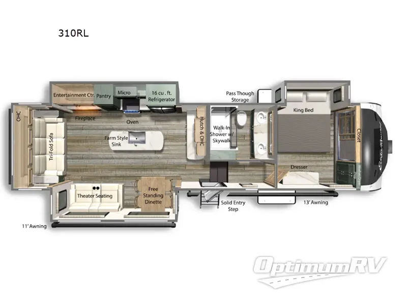 2024 Dutchmen Eddie Bauer 3100RL Floorplan Photo