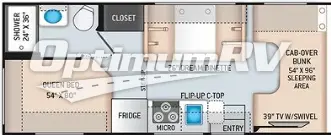 2020 Thor Daybreak 22GO RV Floorplan Photo