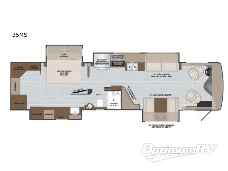 2022 Holiday Rambler Nautica 35MS RV Floorplan Photo
