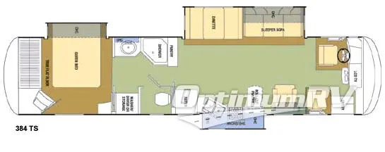 2008 Coachmen Sportscoach Pathfinder 384 TS RV Floorplan Photo