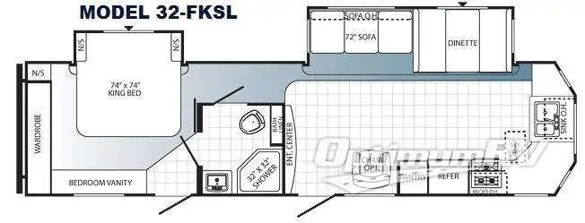 2012 Palomino Puma 32FKSL Floorplan Photo