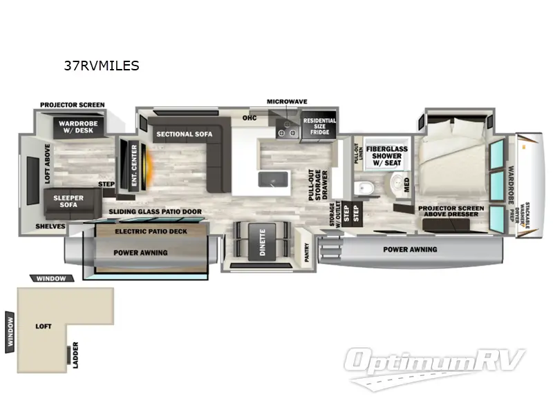 2026 Forest River Sabre 37RVMILES Floorplan Photo