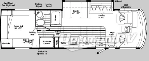 2003 Winnebago Sightseer 33 L RV Floorplan Photo