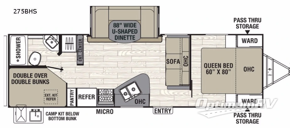2017 Coachmen Freedom Express 275BHS RV Floorplan Photo