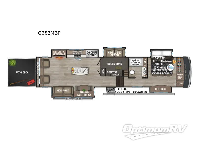 2025 KZ Durango Gold G382MBF Floorplan Photo
