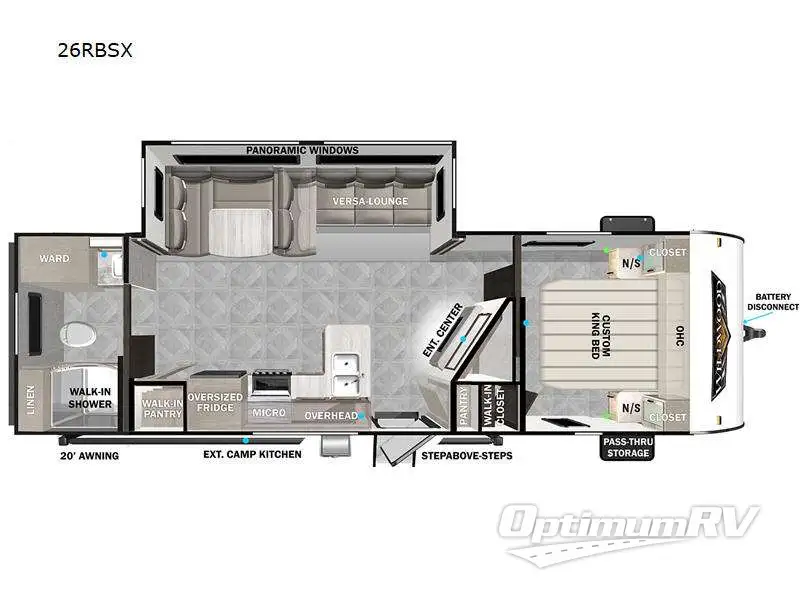 2023 Forest River Wildwood 26RBSX Floorplan Photo
