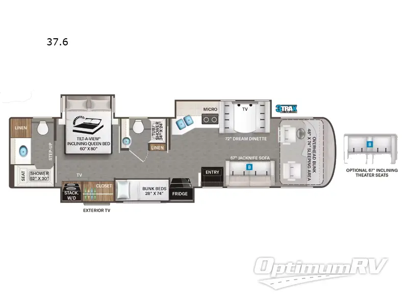 2024 Thor Palazzo 37.6 RV Floorplan Photo