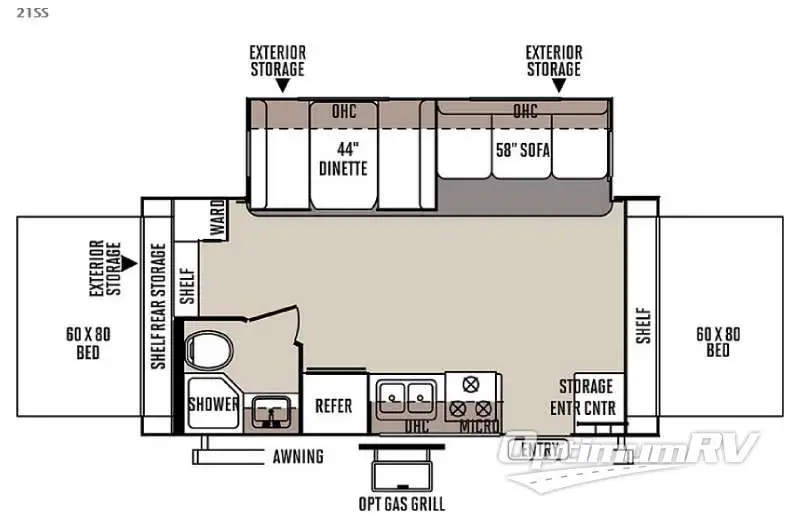 2020 Roadtrek Roadtrek SS AGILE RV Floorplan Photo