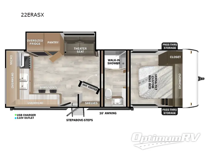 2025 Forest River Salem 22ERASX RV Floorplan Photo