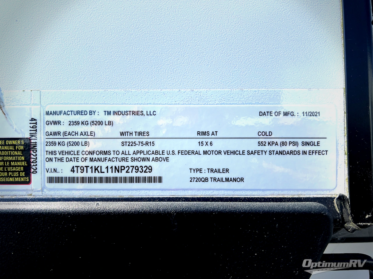 2022 TrailManor 2720 Series 2720QB Photo 22