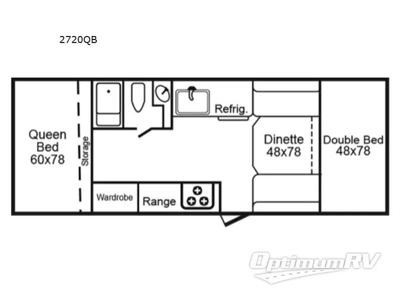 2022 TrailManor 2720 Series 2720QB RV Floorplan Photo