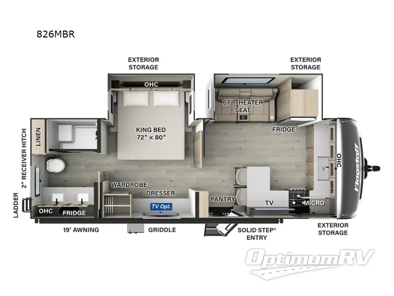 2025 Forest River Flagstaff Classic 826MBR Floorplan Photo
