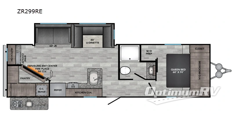 2020 CrossRoads Zinger ZR299RE Floorplan Photo