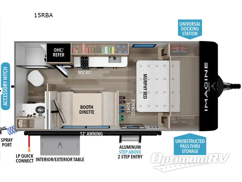 2027 Grand Design Imagine AIM 15RBA RV Floorplan Photo