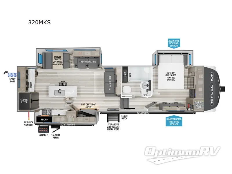 2025 Grand Design Reflection 320MKS Floorplan Photo