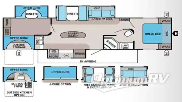 2013 Jayco Jay Flight 33BHTS Floorplan Photo