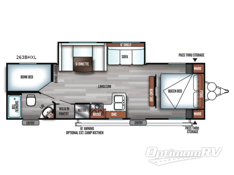 2018 Forest River Salem Cruise Lite 263BHXL RV Floorplan Photo