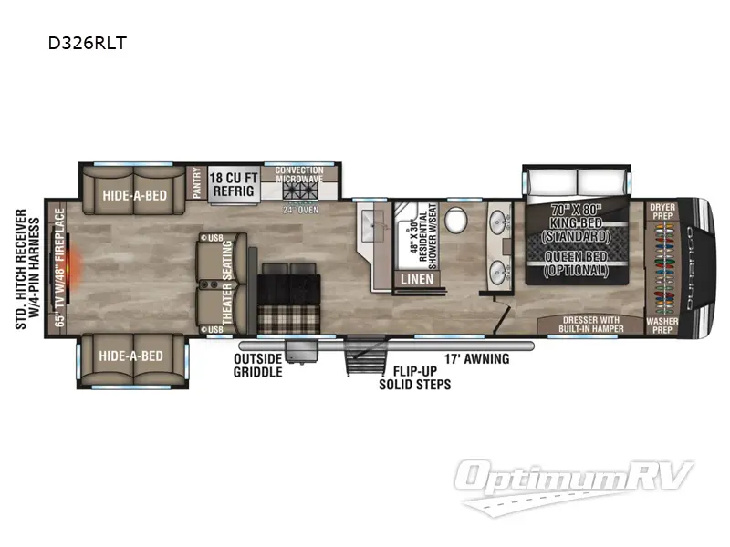 2025 KZ Durango D326RLT Floorplan Photo